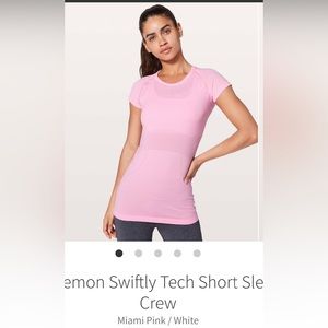 LULULEMON Swiftly Tech Top Miami Pink